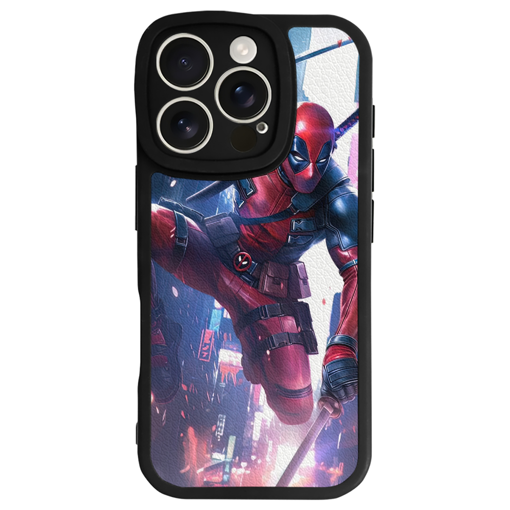 （画像用） Deadpool デッドプール 【iPhone 16シリーズ対応】シリコンスマホケース（レザー調） 材質：シリコン